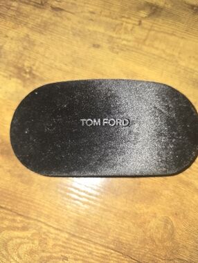 Tom Ford Black Sunglasses Case with Silver Logo Emboss